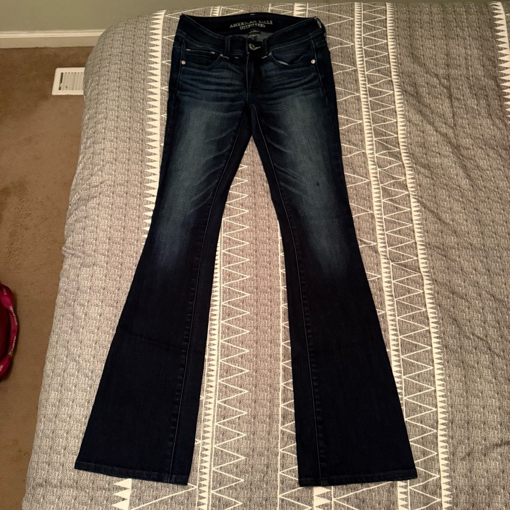 American Eagle Outfitters Dark Indigo Flare Jeans